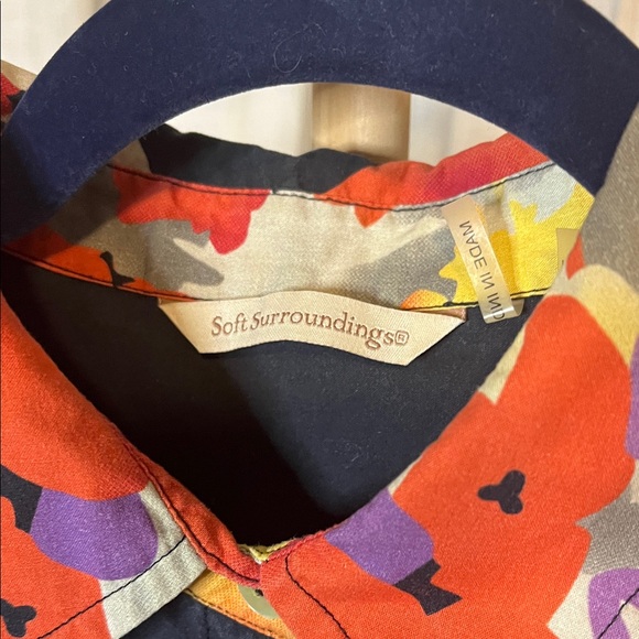 Soft Surroundings Button Down Tunic, Size PM - Picture 3 of 4